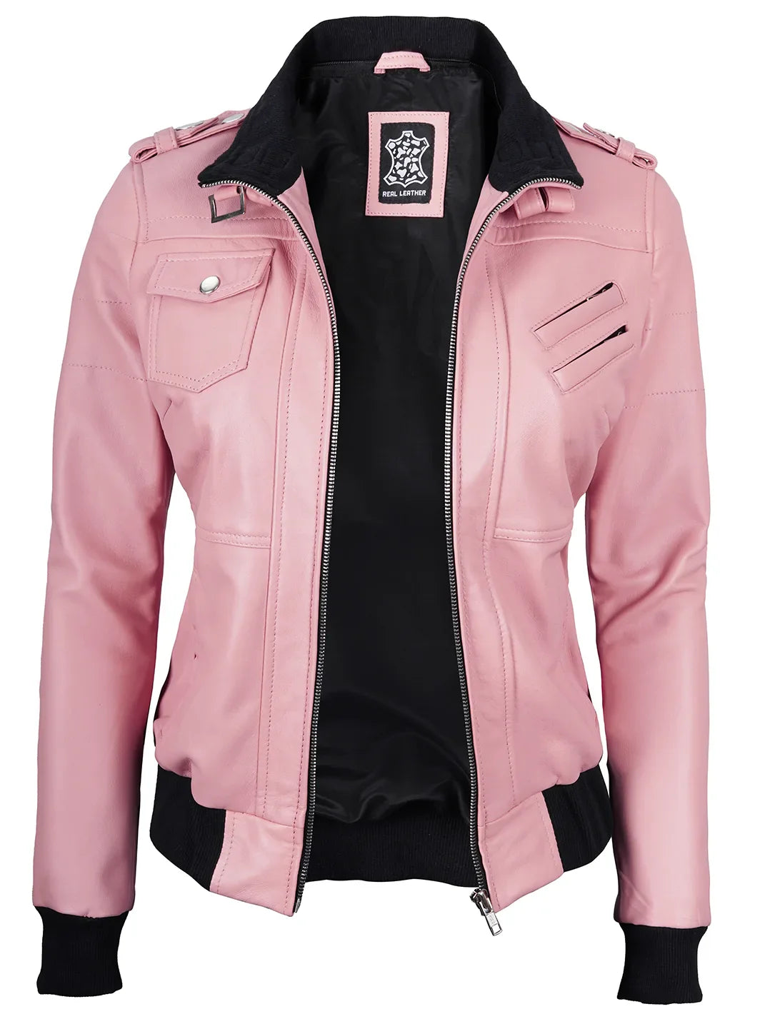 Blouson en cuir aviateur