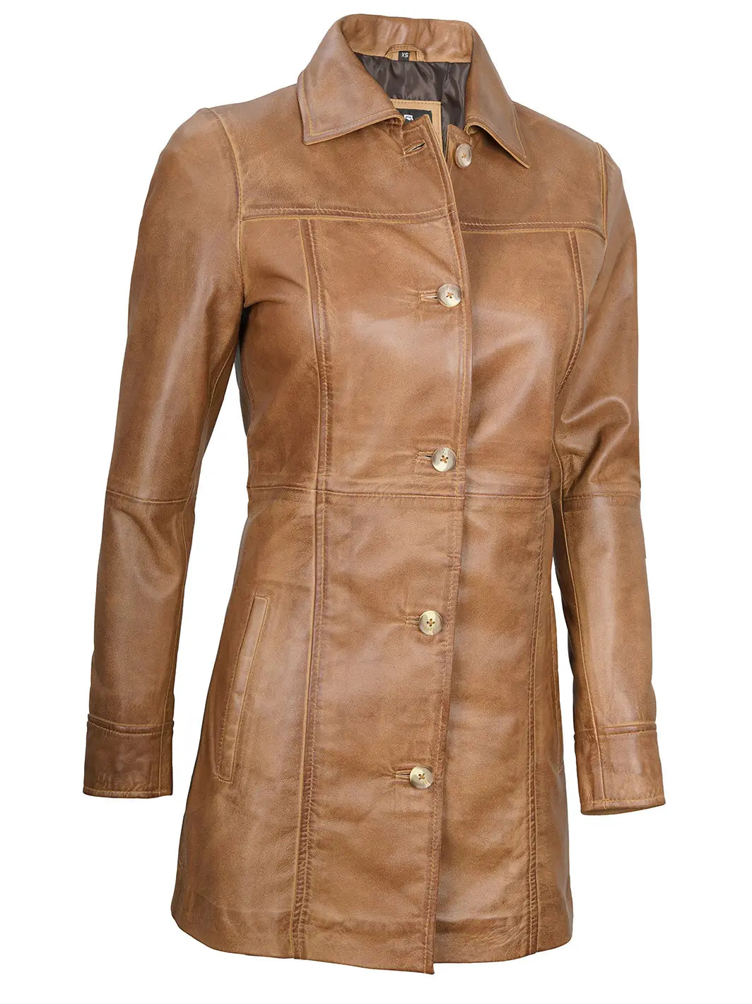 Manteau car camel femme