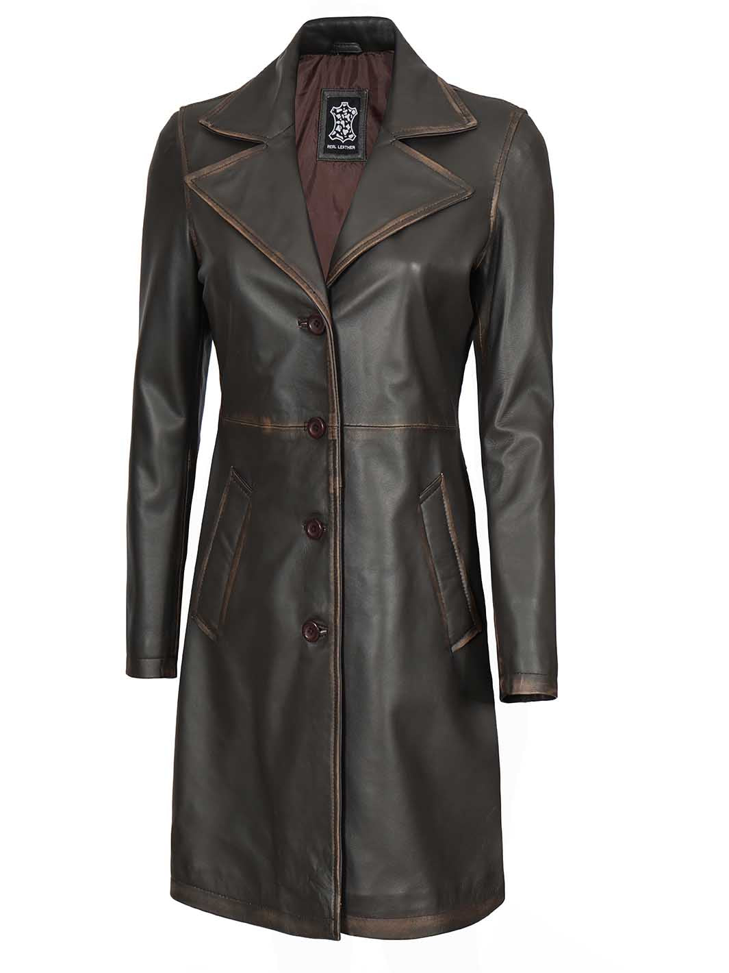Bryson Manteau de voiture marron pour femme