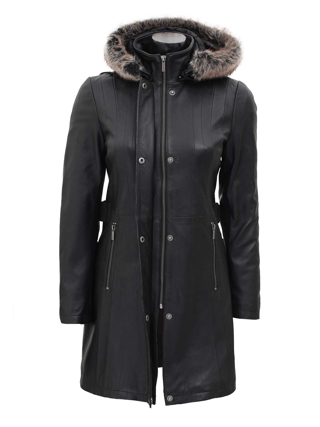 Manteau en cuir de mouton pour femme