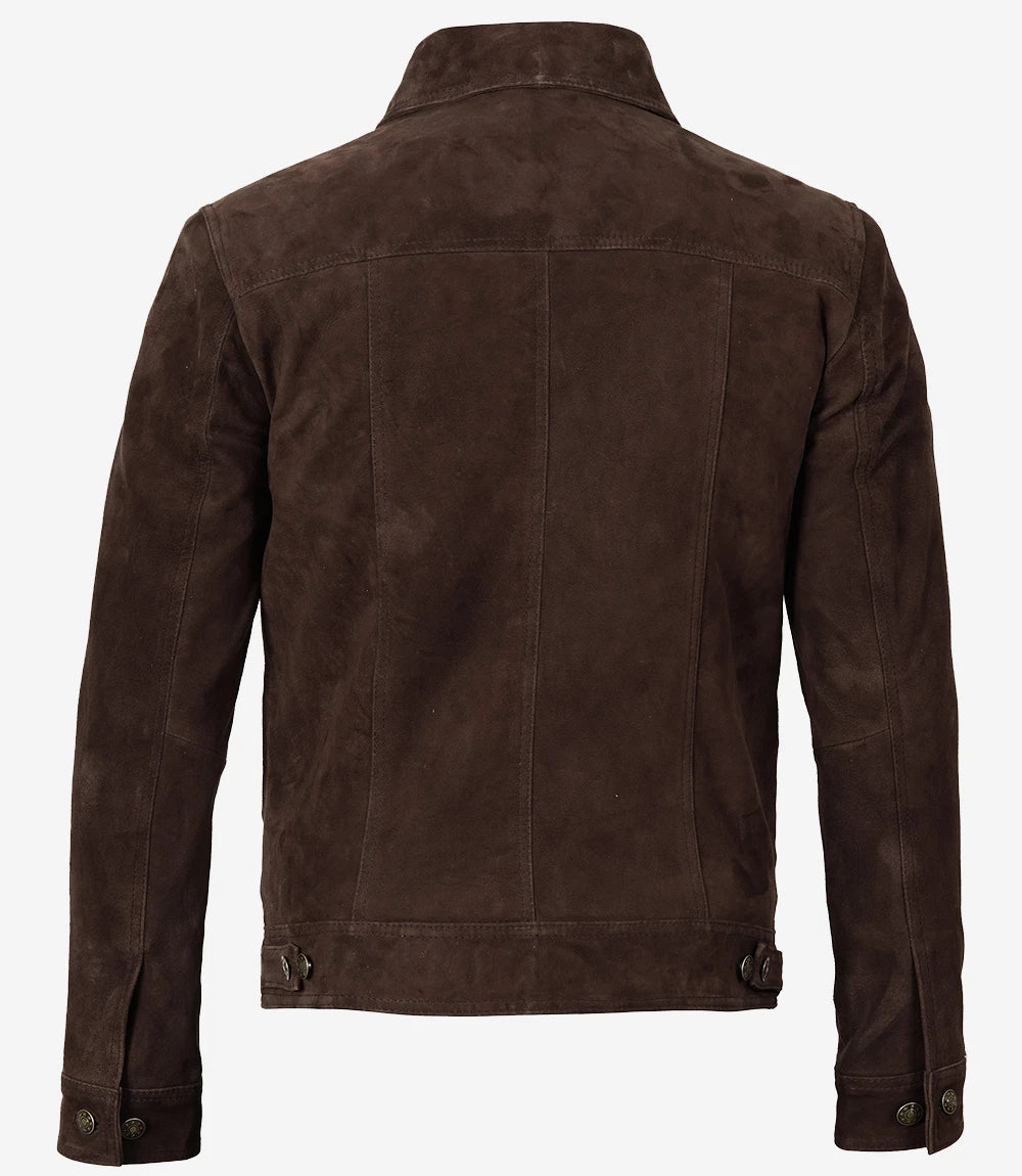 Veste camionneur en daim pour homme