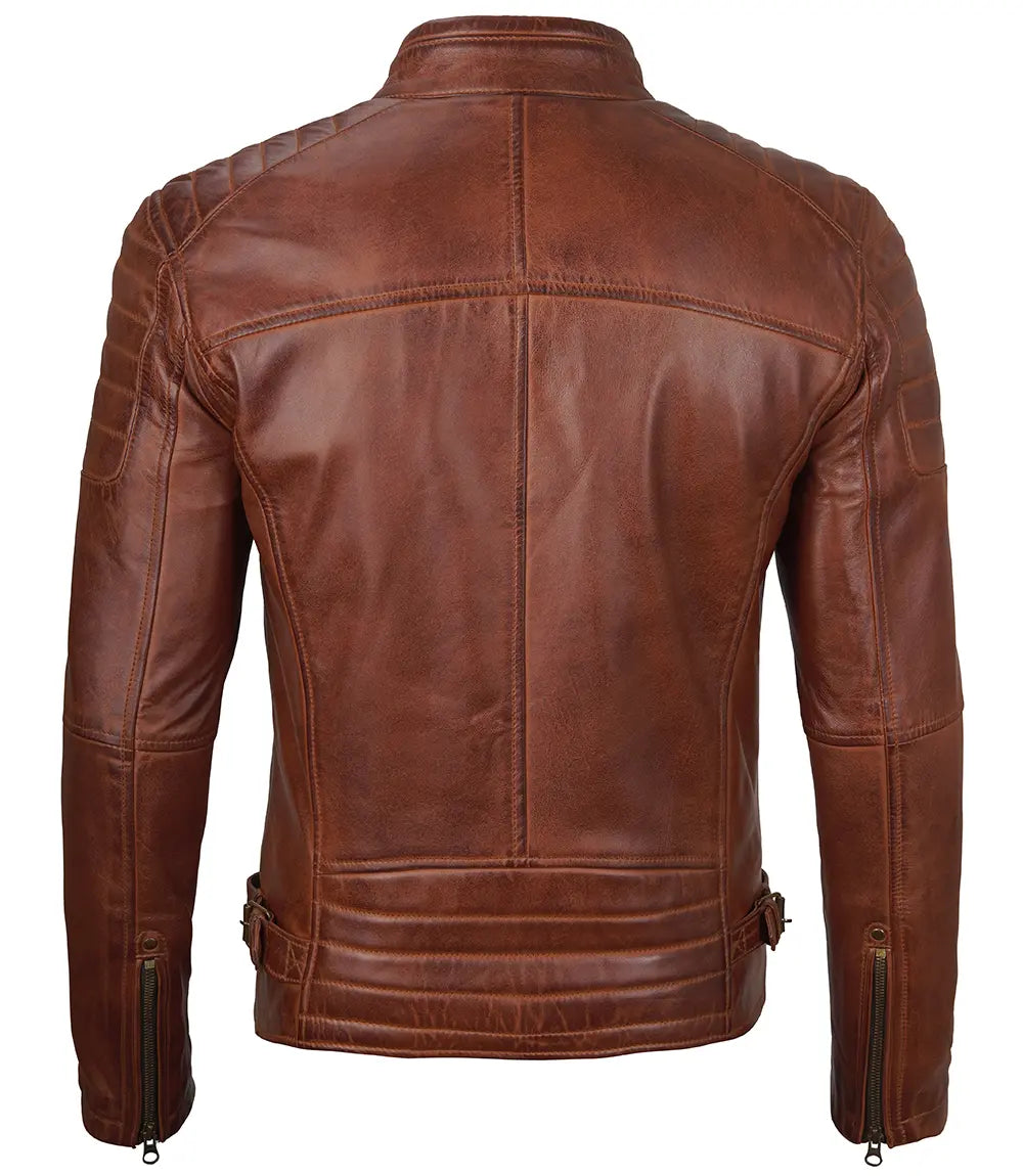 veste en cuir cogan homme