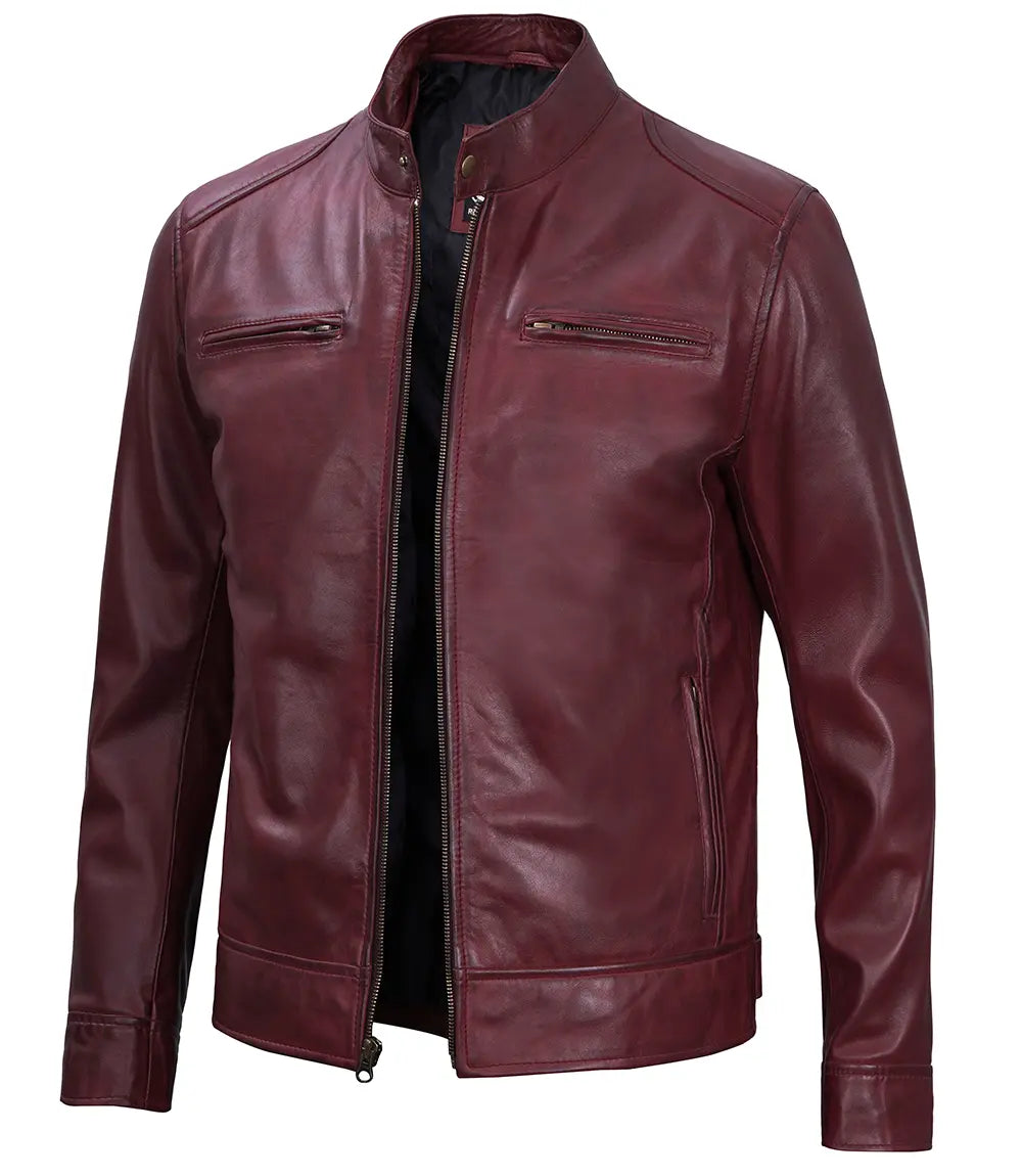 veste en cuir homme