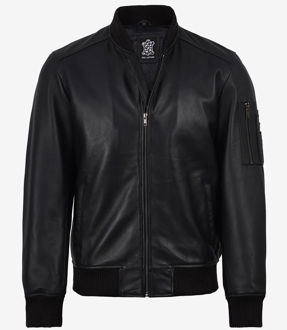 Blouson Aviateur en Cuir pour Homme