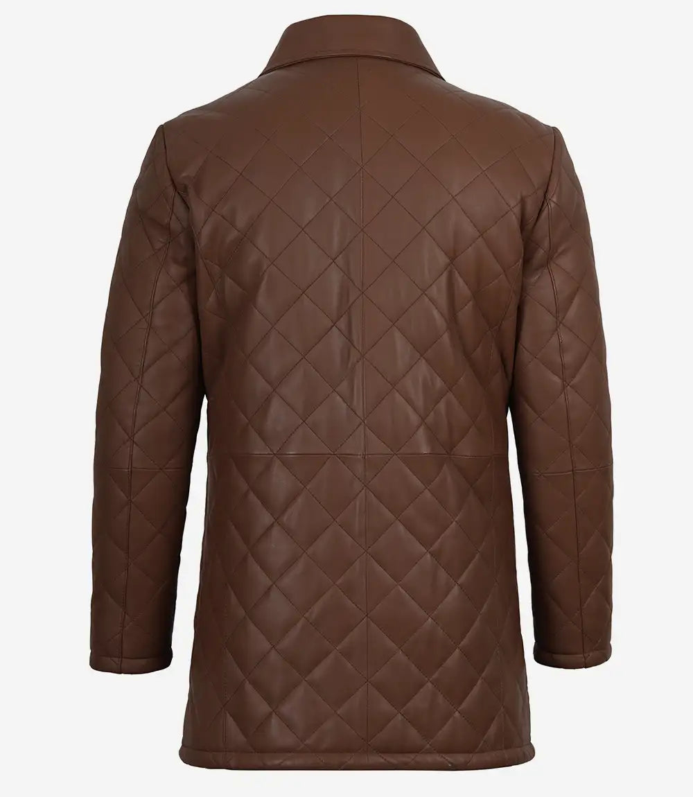 Glen Pour Homme Manteau en Cuir Car-Coat