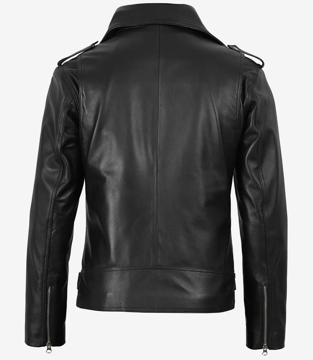 Homme Noir Veste en Cuir