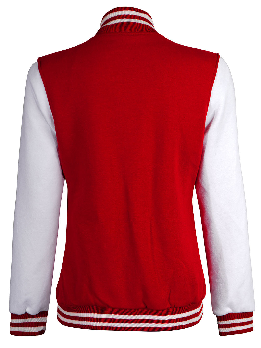 Varsity uni blanc et rouge pour femmes
