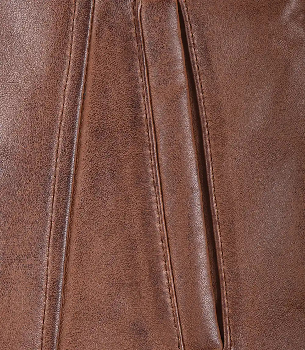Manteau en cuir femme