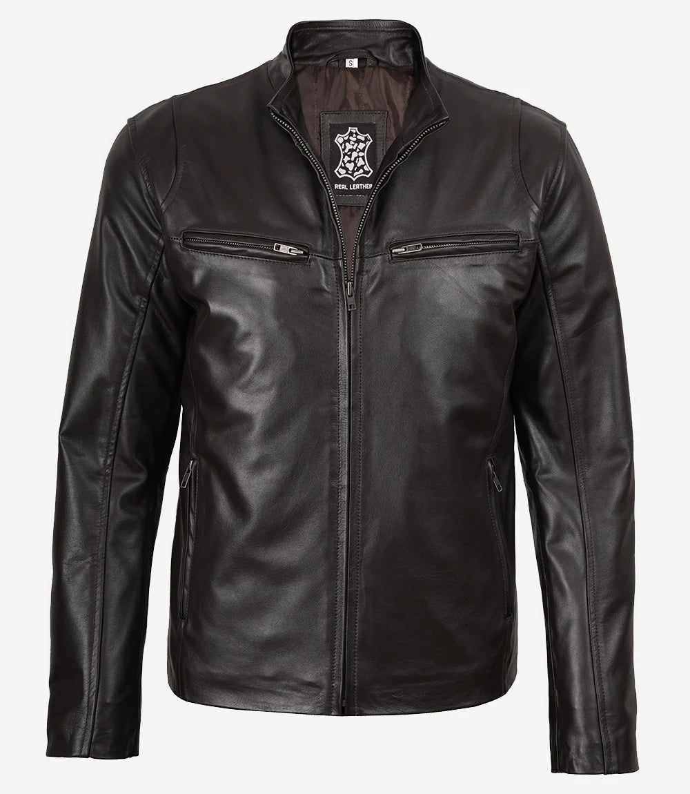 veste en cuir de vache pour homme
