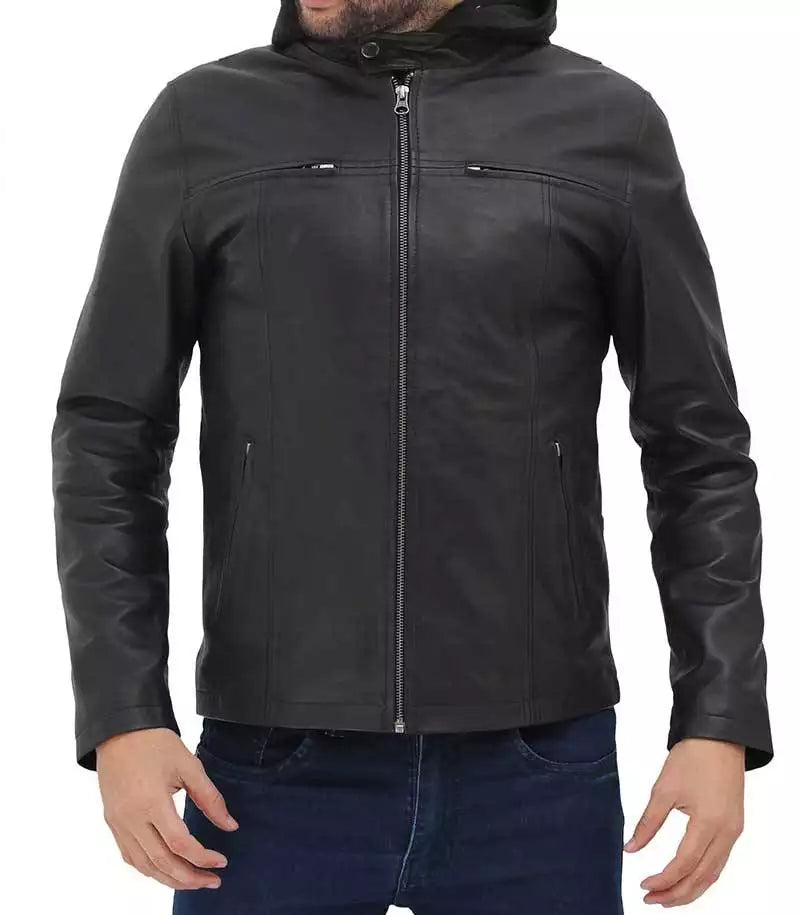veste de moto à capuche