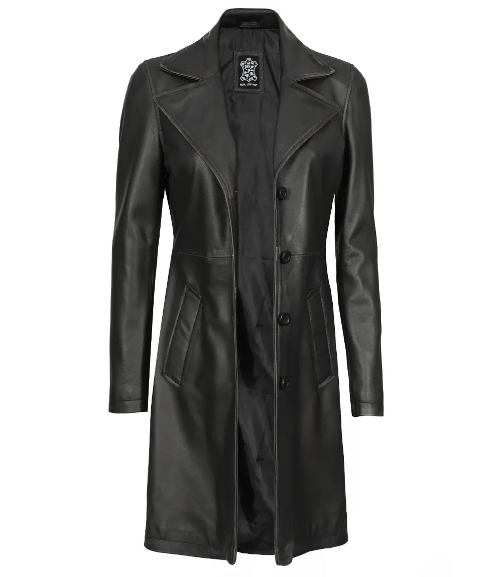 manteau de voiture en cuir pour femmes grandes