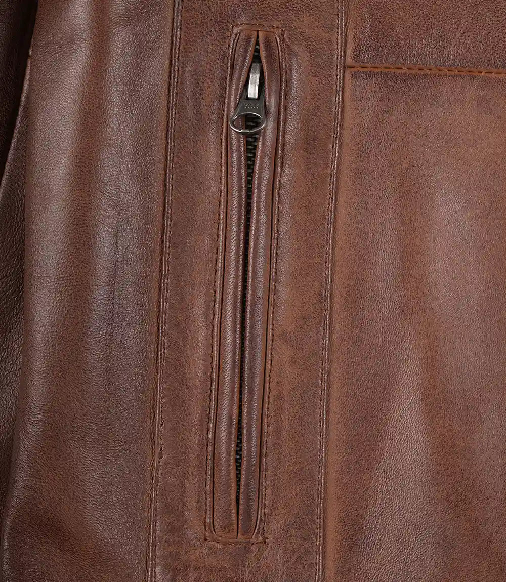 manteau en cuir pour hommes