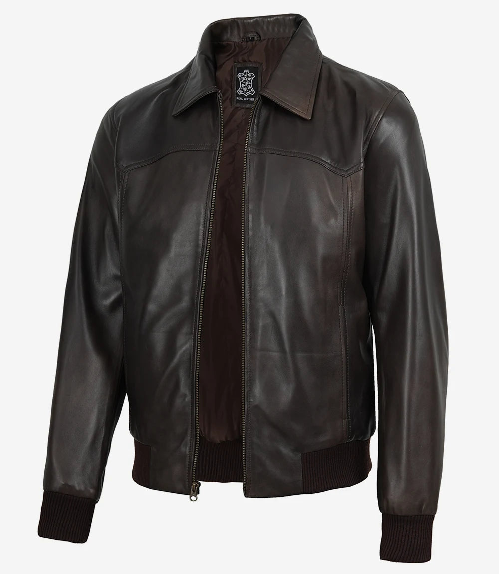 Hommes Vintage Cuir Veste