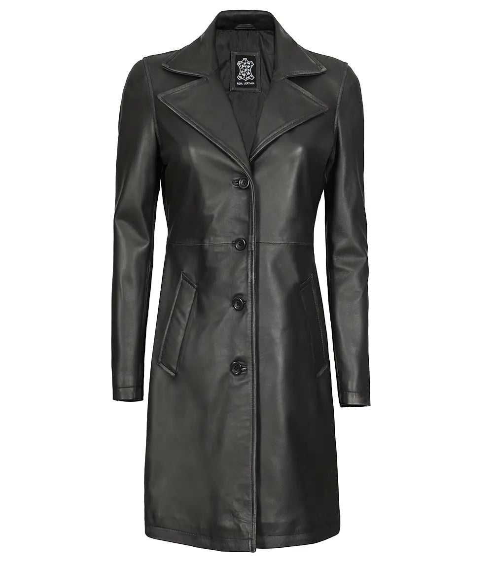 manteau en cuir femme