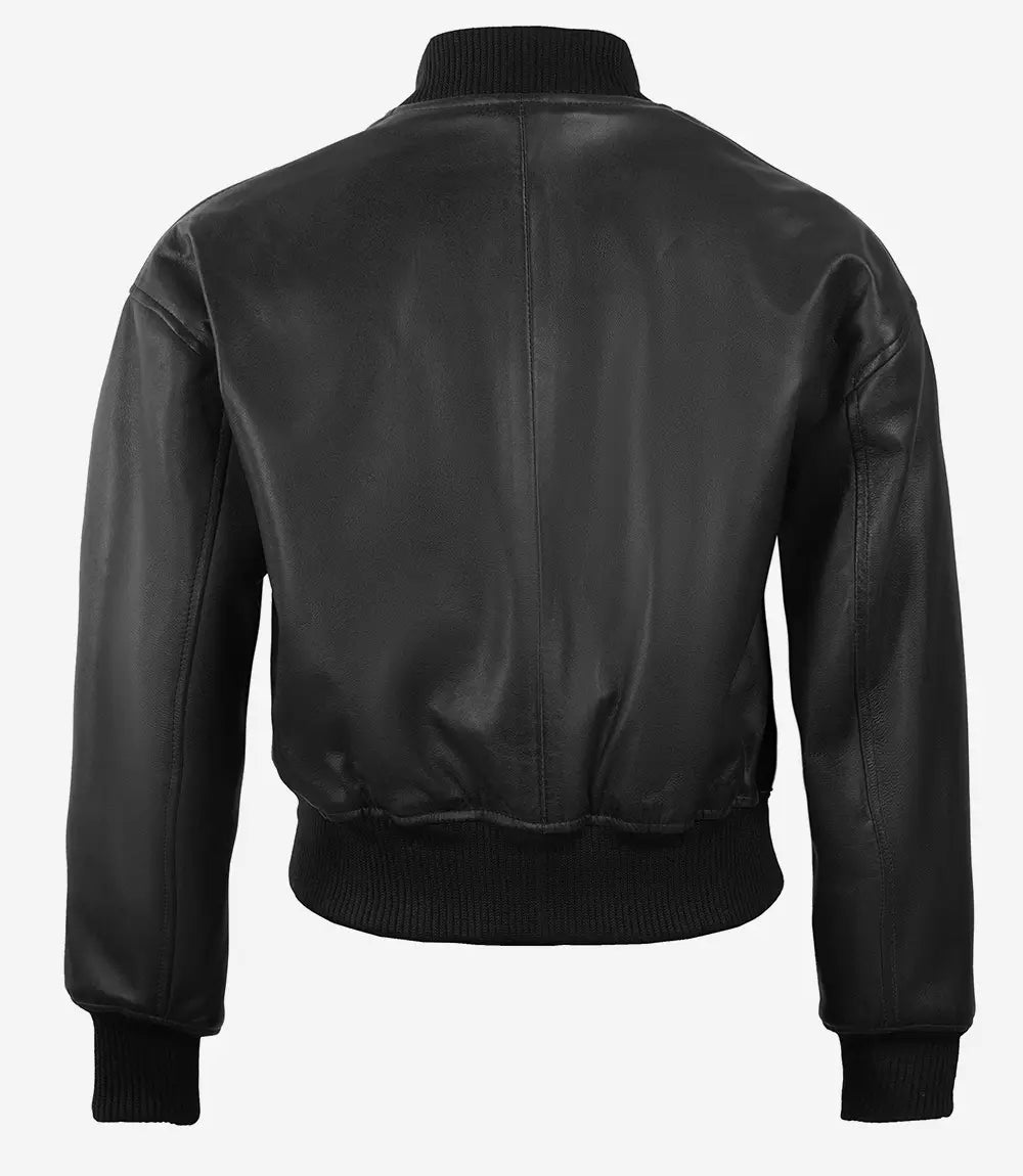 Johnson Women's Cognac Cafe Racer Quilted Leather Jacket