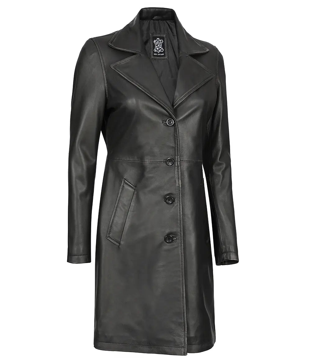 manteau en cuir pour femme grande